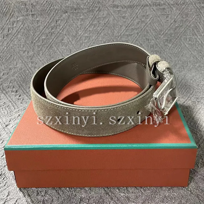 Top-Quality Fashion Suede Leather Men's Women's Belt with Gift Box Gifts for Men Memorial Day Christmas