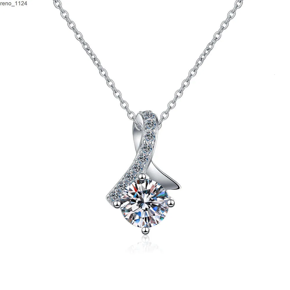 Trendigt halsband 2023 Sterling Silver Missonite Diamond Necklace 925 Silver Zircon Jewelry Tennis Chain Halsband för kvinnor