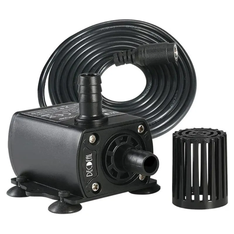 Garden Decorations Dc 12V 300L/H Mini Silent Water Pump Fountain Aquarium Brushless Motor Pond Fish Tank Pool Circ Dho2I