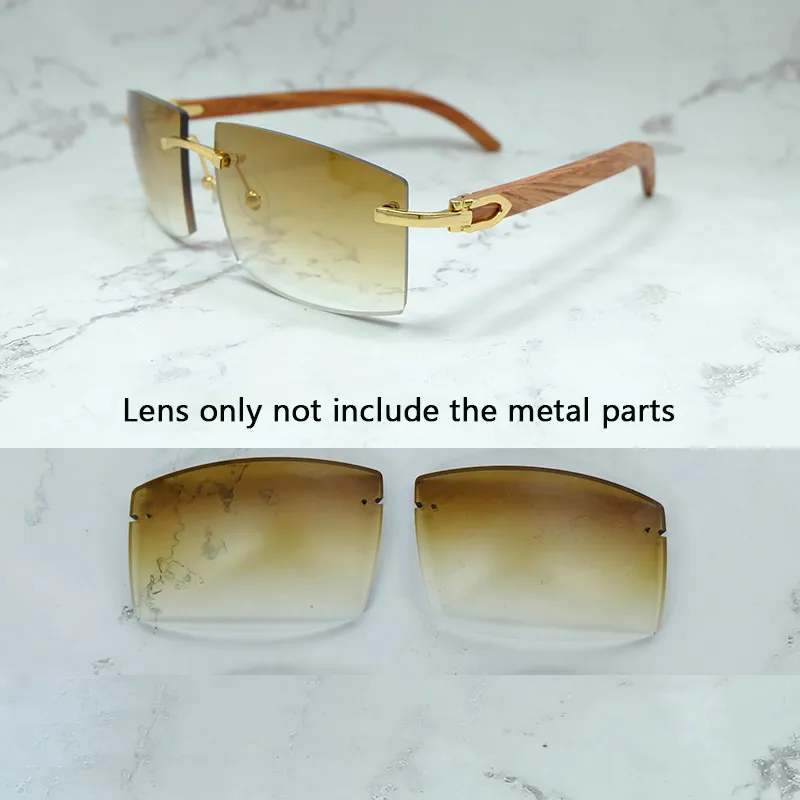 Large Square Lenses For Carter 012 Wood Red Sunglasses And Buffalo Horn