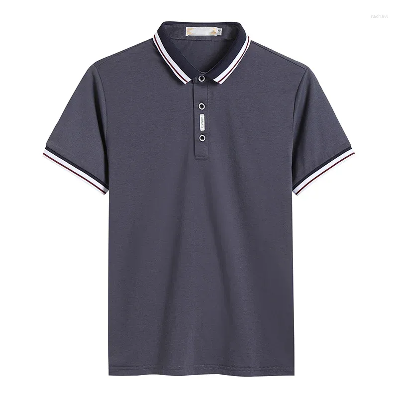 Polos pour hommes 2023 Été Chemise décontractée Polo Chemises Mode Manches Turn Down Collier Slim Fit pour hommes Vendu Couleur Vêtements Plus Taille