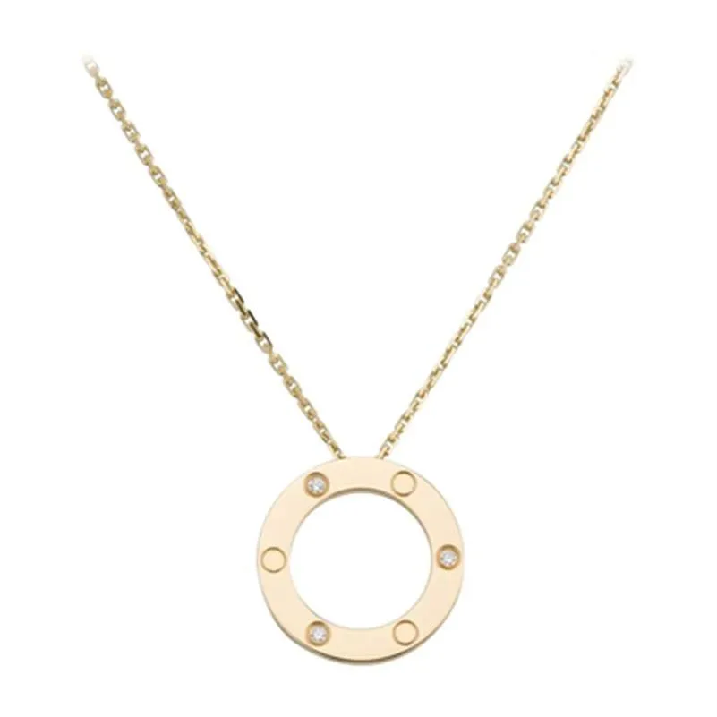 Titanium Steel Screw LOVE Necklace for Women Girls Slide Pendant Neckalce Collars Collier Femme Fashion Jewely 200928275O