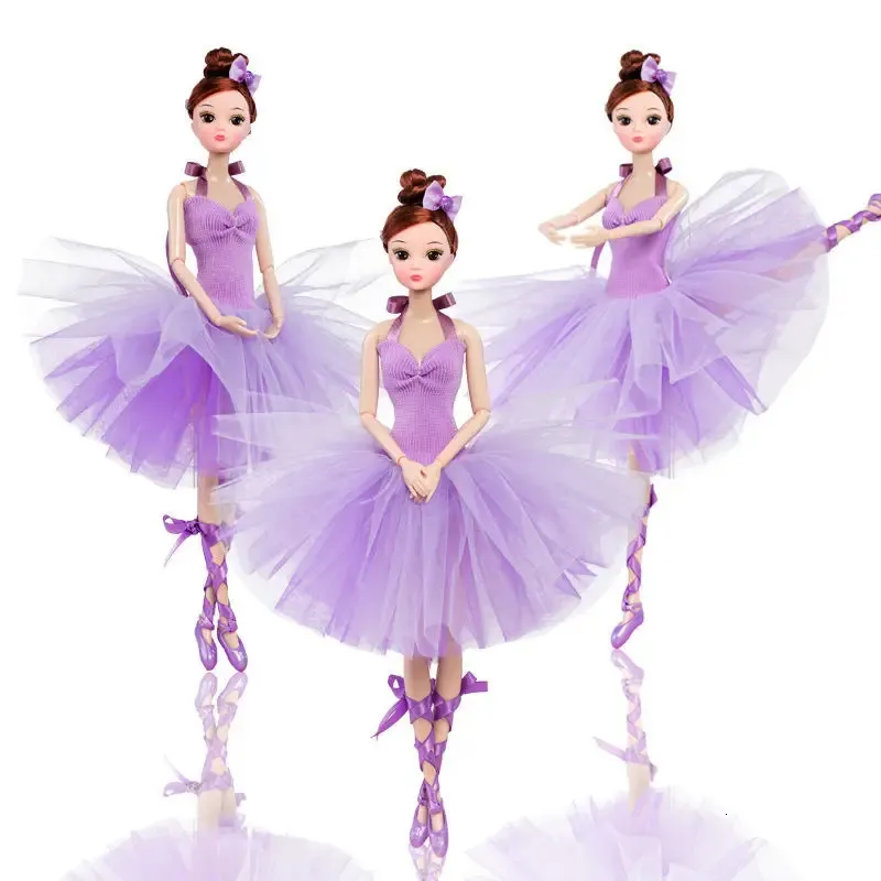 인형 32cm 발레 인형 패션 소녀 BJD 오리지널 수제 1 6 인형 풀 세트 어린이를위한 12 개의 공동 소녀 장난감 아이 선물 231110
