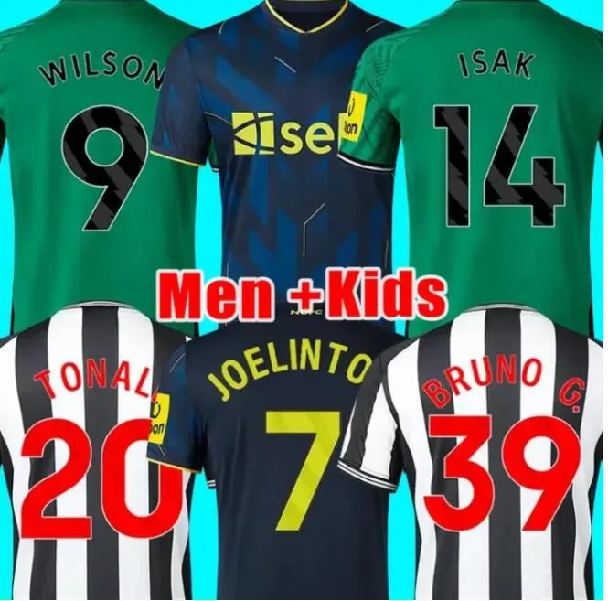 23 24 Newcastles Soccer Jerseys 2023 2024 Wilson Saint Bruno G. Maximin Isak Unitive Football Shirt Home Owd Third Set Fan Player Version Men Kids Kit Tonali