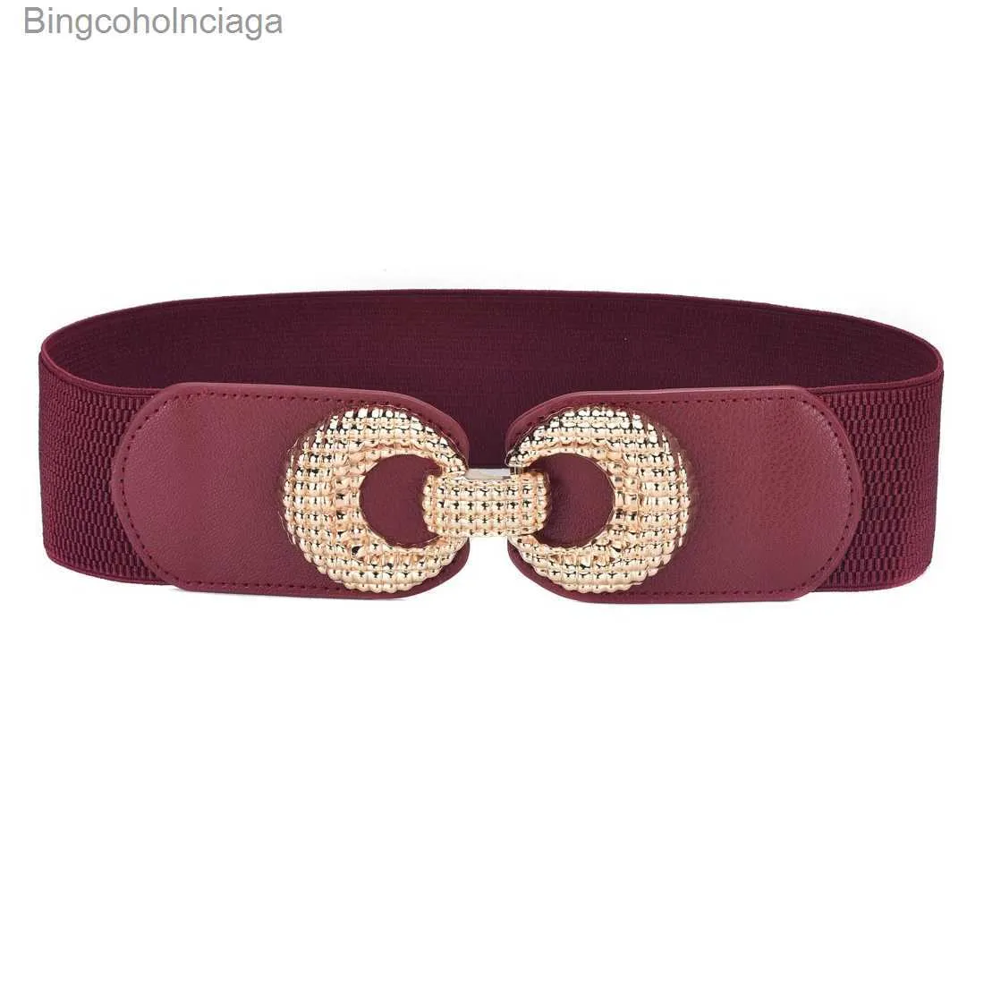 ladies stretch belts for dresses Wide Belts for Women Fashion Elastic Belt for Dresses Vintage Waist Belt Ladies Stretchy Belt Gold Buckle,black 26" at Amazon Women's Clothing store