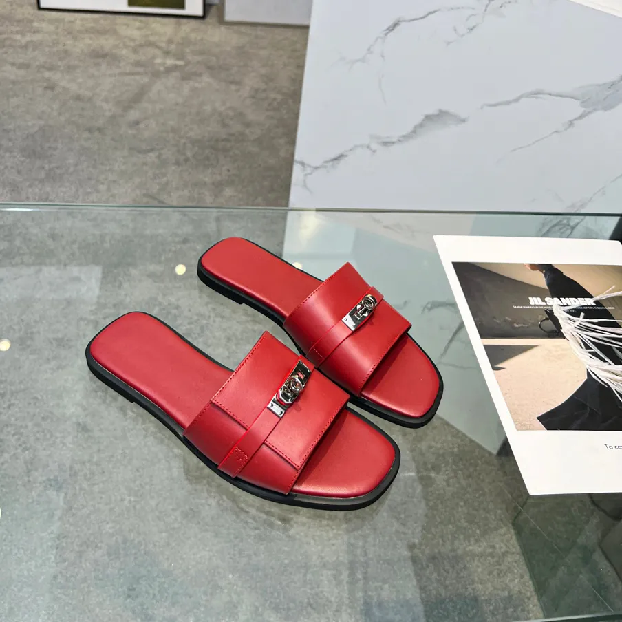 Designer Slipper Luxury Slides Brand Sandals Woman Slide Men Slippers Flat Bottom Flip Flop Design Sneakers Leather Sandal by 1978 W280 007