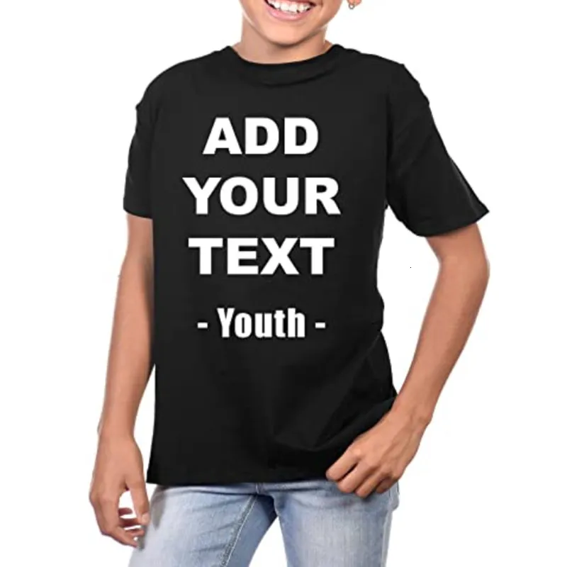 T-shirts pour hommes enfants personnalisés impression numérique t-shirt jeunesse ultra doux bébé personnalisé votre propre conception t-shirt garçons et filles bricolage vêtements en coton 230403