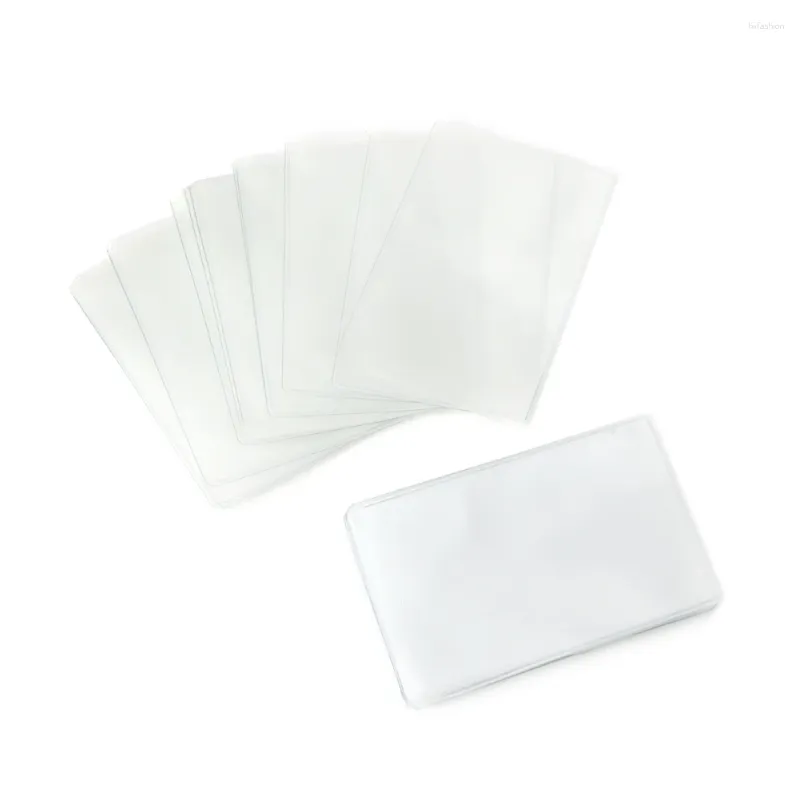 Card Holders 20Pcs Rectangle Clear Plastic Work Badge Holder Protective For Case