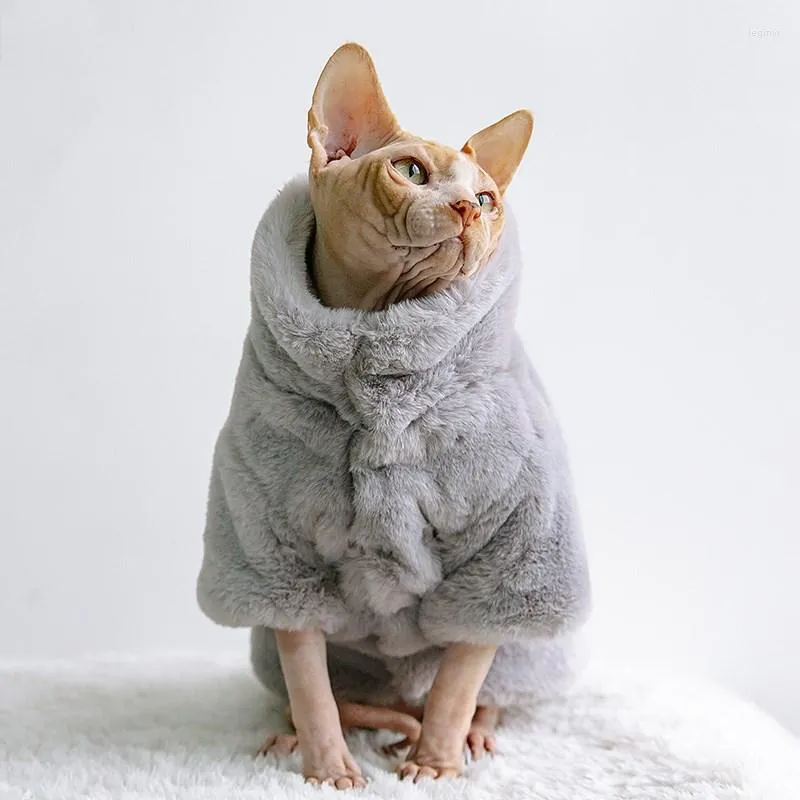 أزياء القطط بدون شعر الخريف شتاء الملابس تثخن أبو الهول بالإضافة إلى الصوف للحفاظ على إكسسوارات رقيقة ناعمة دافئة