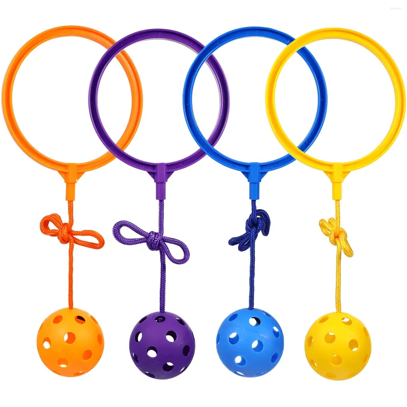 Accessories 4 Pcs Lemon Bouncing Ball Fitness Kids Playset Ankle Skip Jump Rope Plastic Exercising