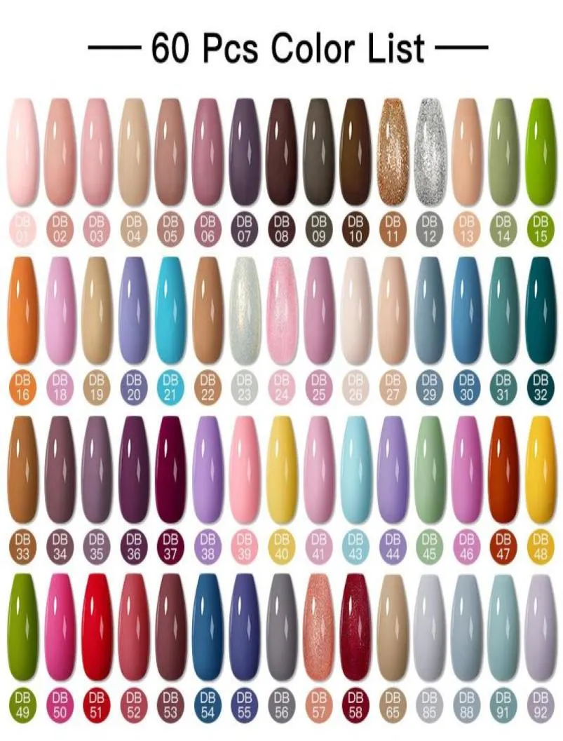 Mtssii 6040 pz Set Smalto per Unghie 155 Colori Semi Permanente UV Led Gel Per Unghie Soak Off Lacche Base Top Coat5636494