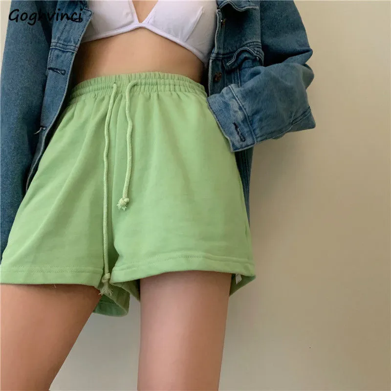 Femmes Shorts Femmes Solide Coton Confortable Simple Casual Lâche Hipsters Courir Respirant Allmatch Streetwear Adolescents Bas De Jambe Large 230403