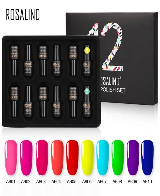 Nagelkonst sats manikyr set neon gel polska hybrid lackar 12pcslot uv led semi permanent lack topp bas för kit9010800