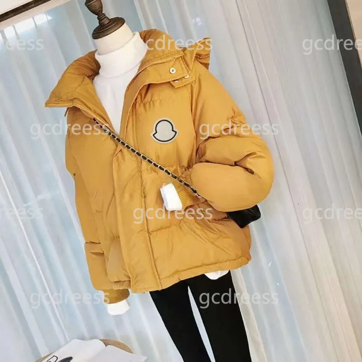 Giacca invernale da donna Piumini Designer Cappotto invernale Moda con cappuccio Cappotto di pane casual Outdoor addensato caldo e resistente al freddo Parka da donna Nero