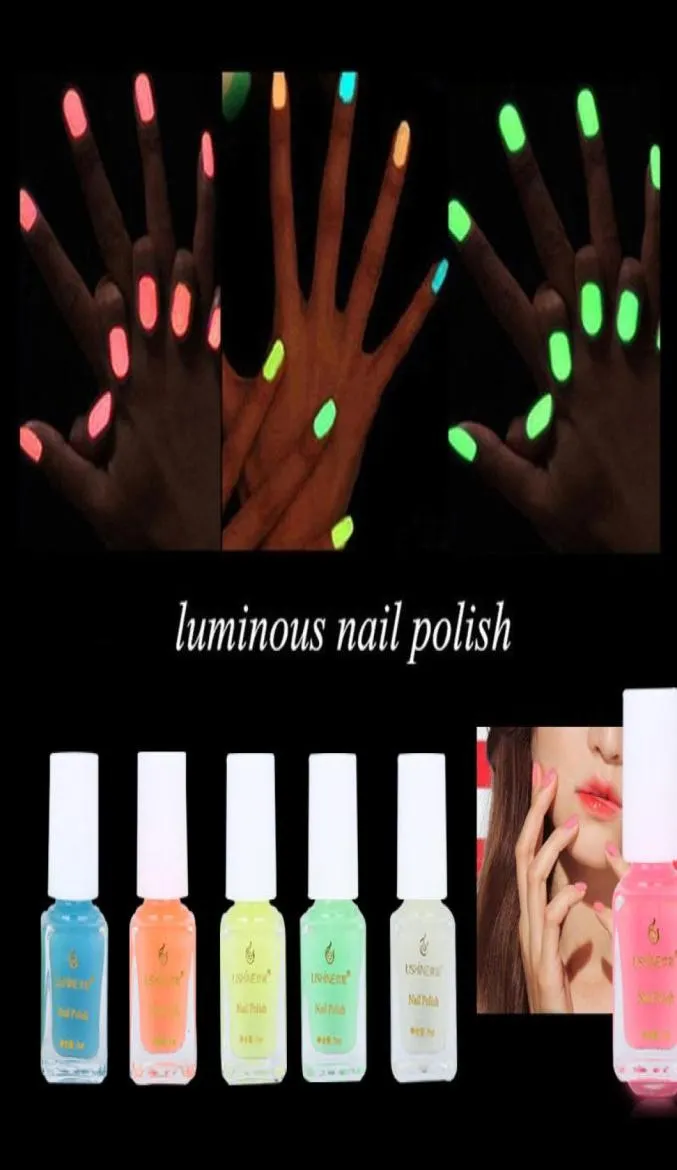 Nagel lysande godisfärg vit glöd fluorescerande nagellack set vattentät och hållbar8048812