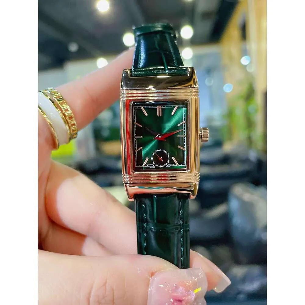 orologi da donna nuovo costoso 2023 orologio reverse con scatola ABRK cinturino in pelle zaffiro superbo quarzo svizzero uhren lady monter jager LUXE