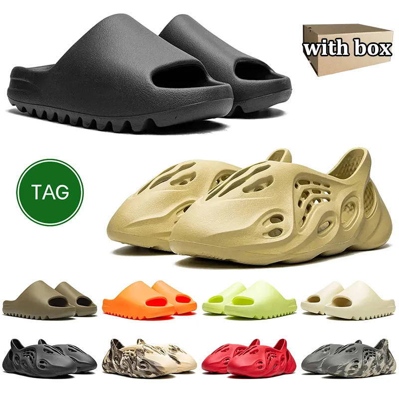 men women Slide Onyx Desert Sand Grey Sandals Moon Gray Clay Slides Bone Resin Designer Slippers Green Glow