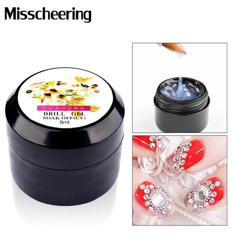 8ml Profesyonel Süper Yapışkan UV Lehçe Tutkal Kristal Rhinestones Süslemeleri Yapıştırıcılar Jel Tırnak Vernik Manikür Araçları5385097