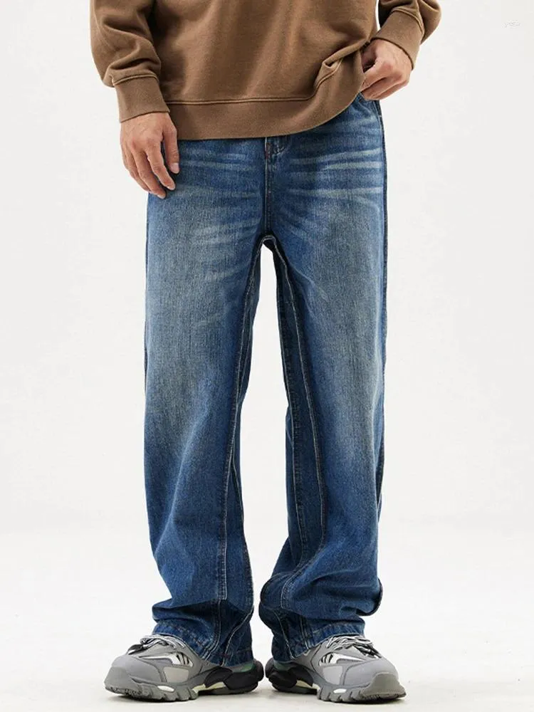 Jeans pour hommes Yihanke Spring High Taille Tendance Mode Urban Hommes Simple Harajuku Tempérament All-Match Ins Pantalon Paresseux