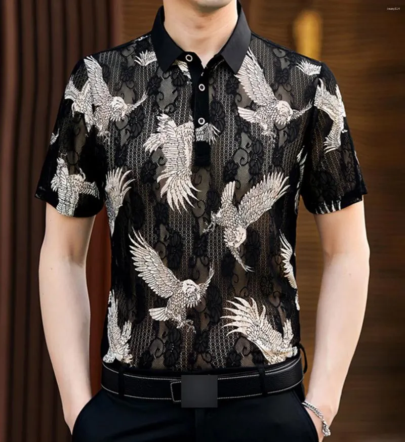 Mens mesh top polo shirts