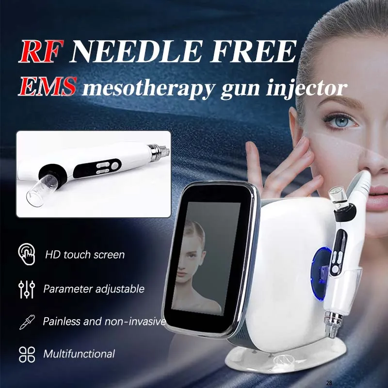 Nouvelle arrivée RF aiguille sans mésothérapie injecteur anti-rides soins de la peau rf ems technologie machine de beauté