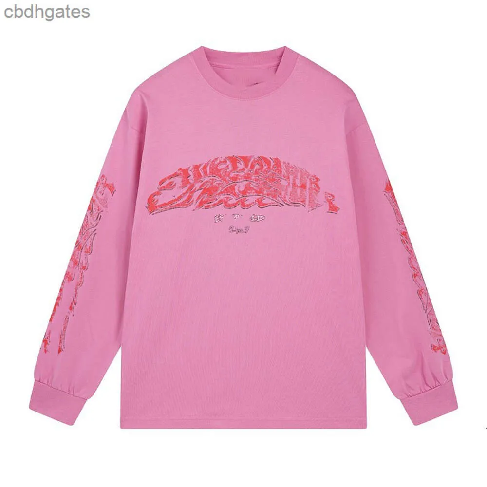 Par Balenciaga T-skjorta Paris Kvinnlig upplaga B Familj 2024 Ny ärmflam Graffiti Direkt spraytryck Lång Casual Male T-shirt H26E