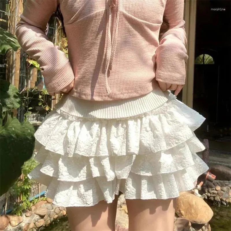 Women's Shorts Xinqing Lolita Skirt Y2k Women Aesthetic High Waist Ruffle Lace Layered Panties Underpants Pumpkin Bloomers Cute Knickers