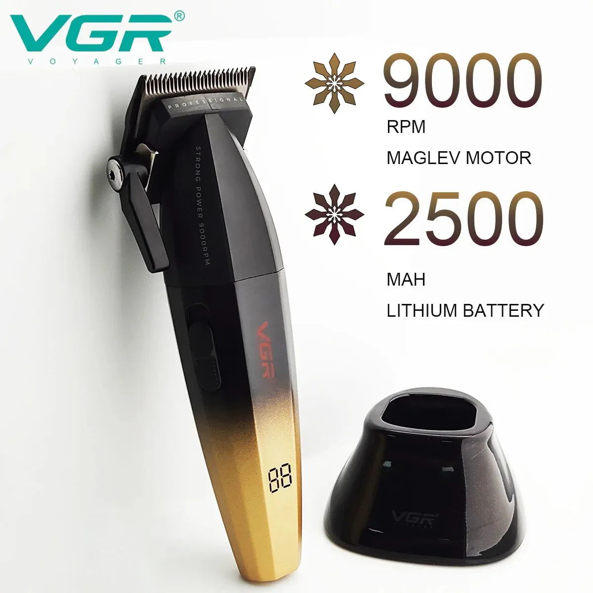 VGR cortadora de pelo profesional para hombre maquina cortar pelo Broche  del pelo Impermeable Maquina de