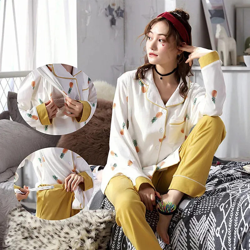 Maternity Nursing Pajama Set For Breastfeeding And Hospital Use Lounge  Sleepwear And Pregnancy Pyjama From Zuo08, $18.99