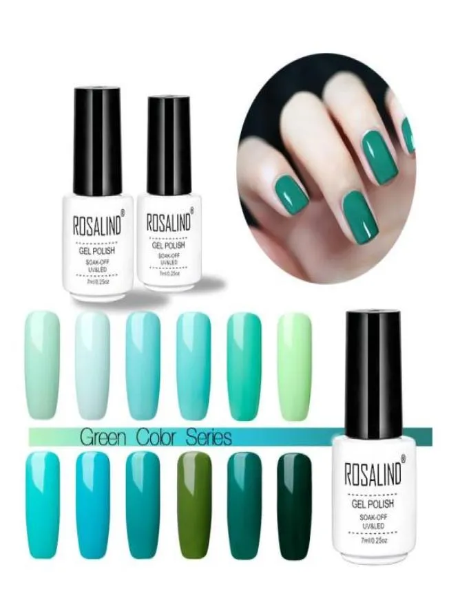 Nagelgel uv polska 7 ml konst mynta gröna färger lack lack behöver bas top coat för naglar manikyr7029223