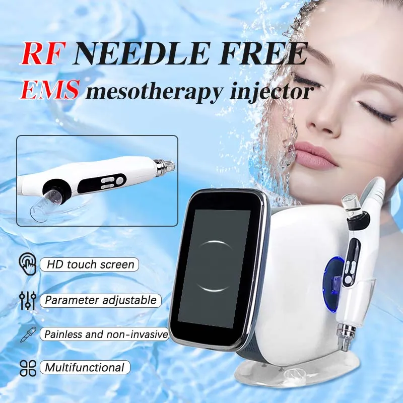 Nieuwe aankomst RF naaldvrije mesotherapie injector draagbare anti -verouderende huid opnieuw opduiken zonder pijnmachine