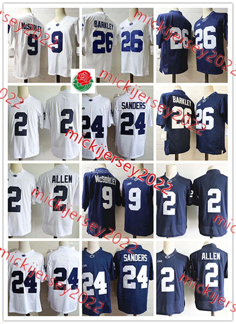 2023 Rose Bowl Jersey De Fútbol Saquon Barkley Penn State Nittany Lions
