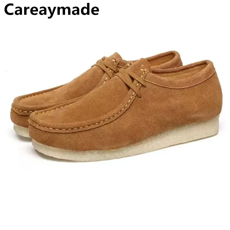 Chaussures habillées Careaymade-British Vintage en cuir véritable chaussures décontractées chaussures à lacets chaussures à semelle en caoutchouc fumée chaussures basses pour hommes chaussures de mode 231102