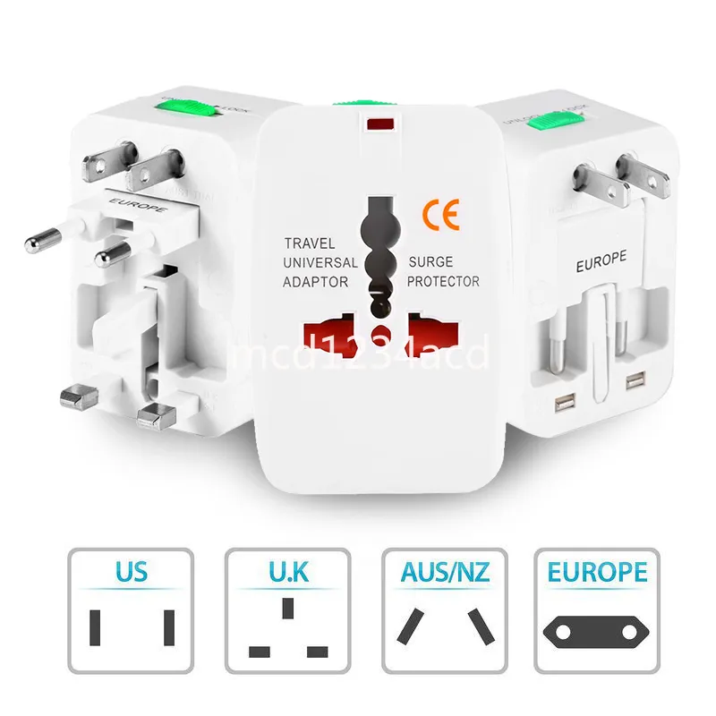 Universal Travel USB Dönüşüm Soketi Seyahat Adaptörü All-One International World Travel AC Güç Dönüştürücü Fiş M1