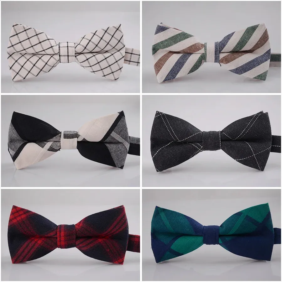 Bow Ties Men's Wedding Groom's Suit and Dress Accessories Man British Fashion Boxer Bow Cotton Good Bow Tie 231102