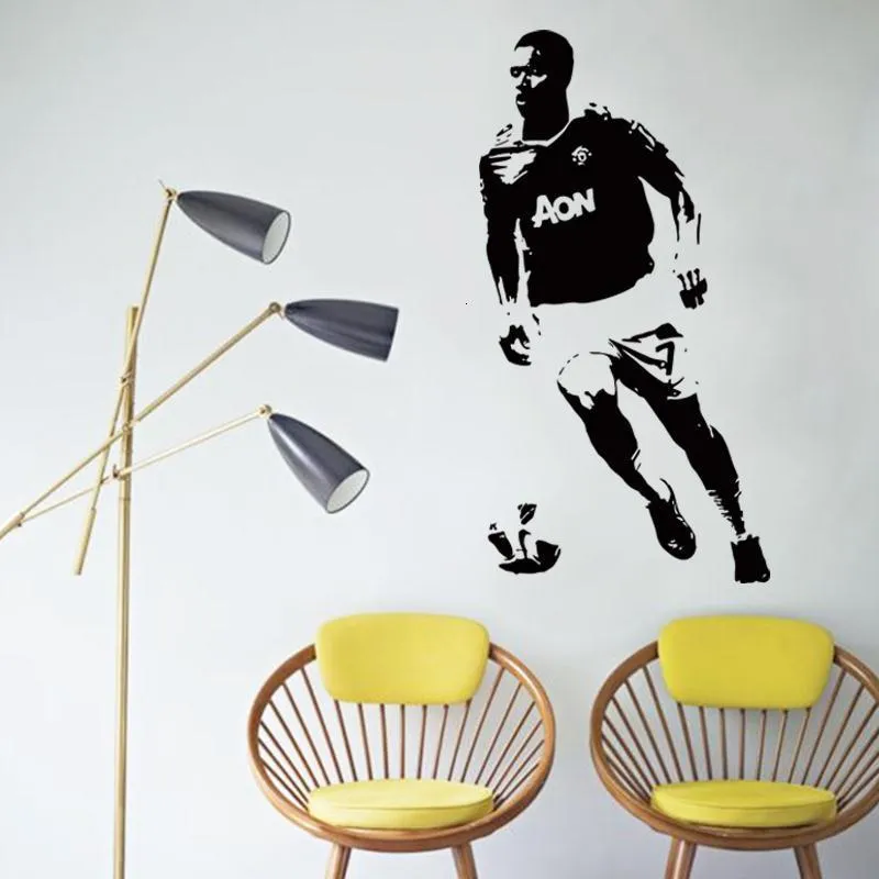 Art design cheap vinyl home decoration football player Antonio Valencia wall sticker removable house decor soccer sports decals