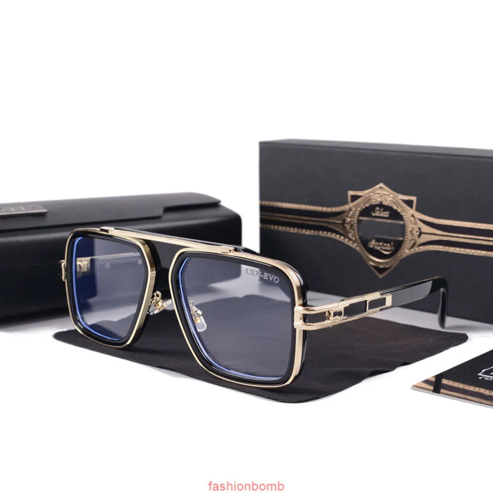 2023 mężczyzn Vintage Pilot Sunglasses Square Damskie okulary przeciwsłoneczne Designer Designer Luksusowe Złotą Ramę Okulary przeciwsłoneczne UV400 Gradient LXN-EVO DITA na sprzedaż