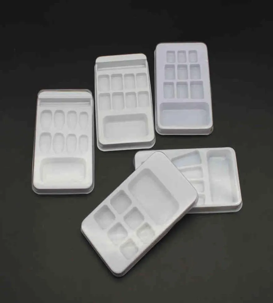 NXY Press On Nail On Packaging Box Plastic Pakes with Cover hela 10 20 30 50 100 stycken för olika former i bulk6450653