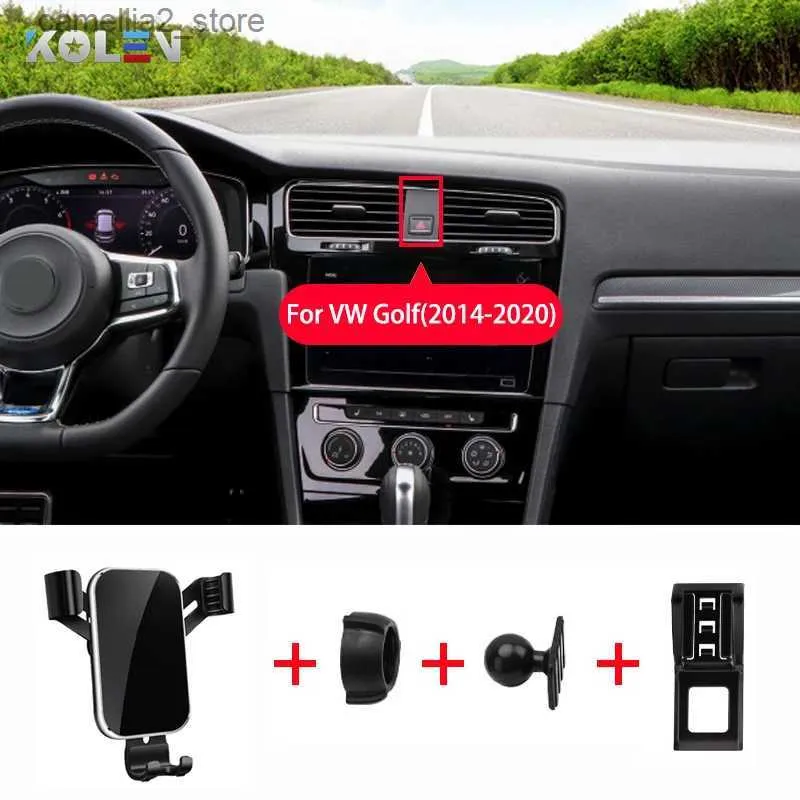 Car Holder Car Mobile Phone Holder Mounts Clip Stand GPS Navigation Bracket For VW Golf 7 2014-2020 360Rotate Car Phone Holder Q231104