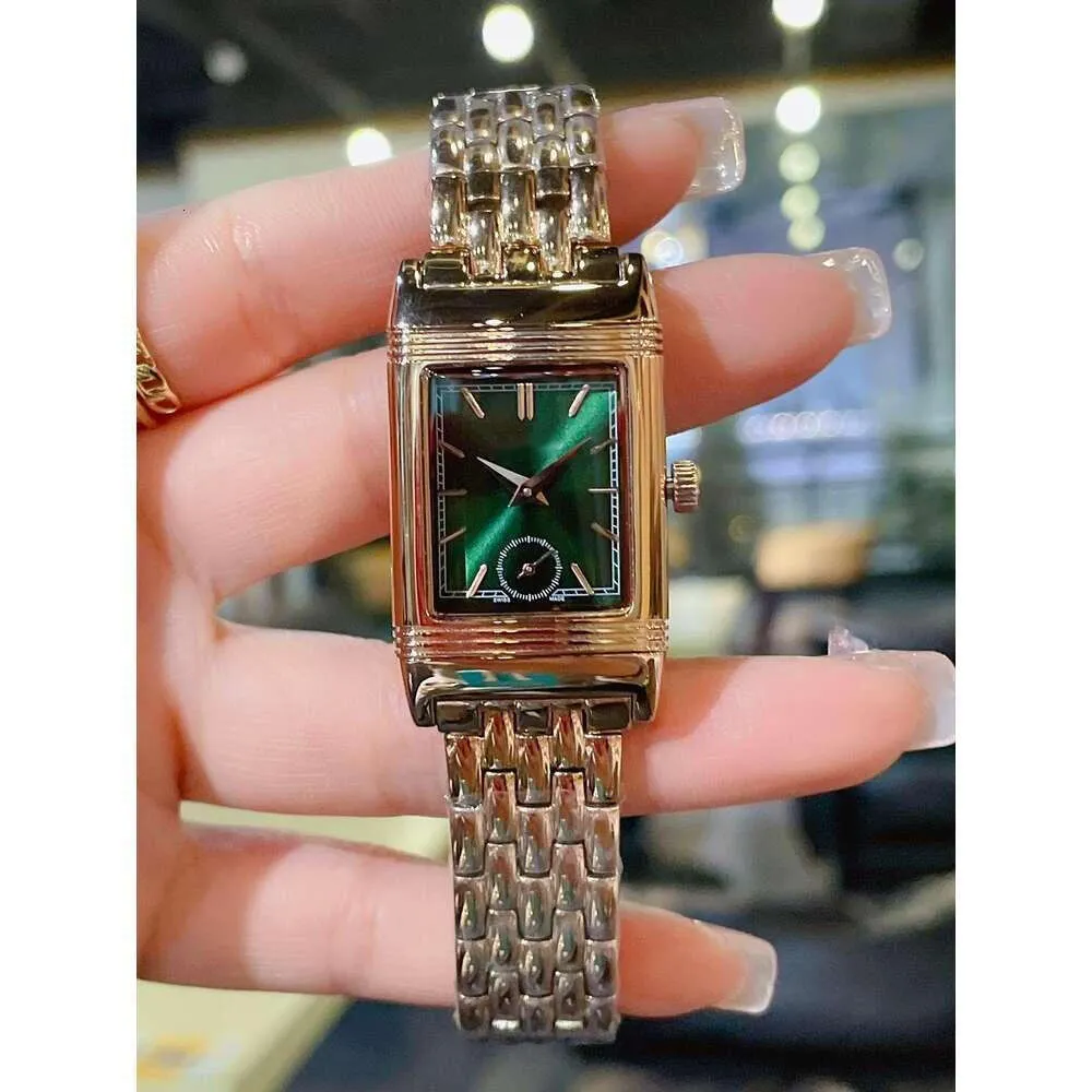 Mulheres caras novos relógios 2023 relógio reverso com caixa XYBV safira pulseira de couro soberbo suíço quartzo uhren senhora monter jager LUXE