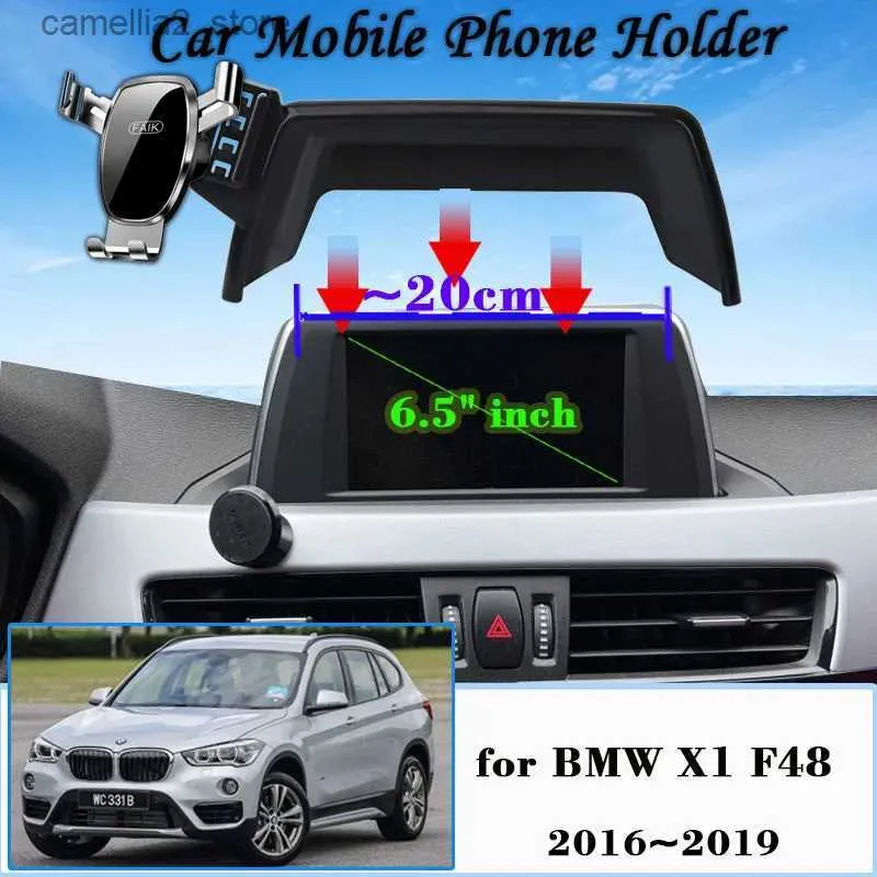 Autohouder Autotelefoonhouder voor BMW X1 F48 2016 ~ 2019 6,5 "Scherm Mobiele telefoonhouder GPS-beugel Auto Smartphone Zwaartekracht Stand Accessoires Q231104