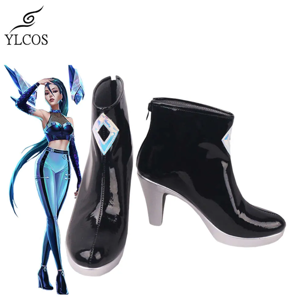 Catsuit costumes spel lol 2020 Ny KDA alla ut kaisa cosplay skor halloween fest anpassade stövlar