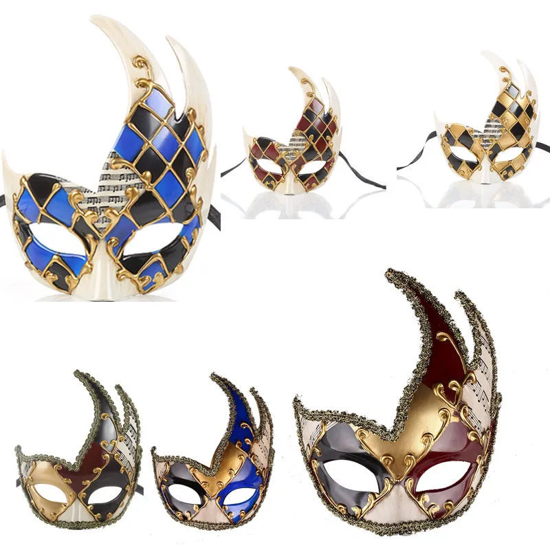Masques de bal de mascarade pour hommes et femmes, masque pour les yeux de fête vénitienne, nouveau déguisement de carnaval noir, masques de fête décoratifs