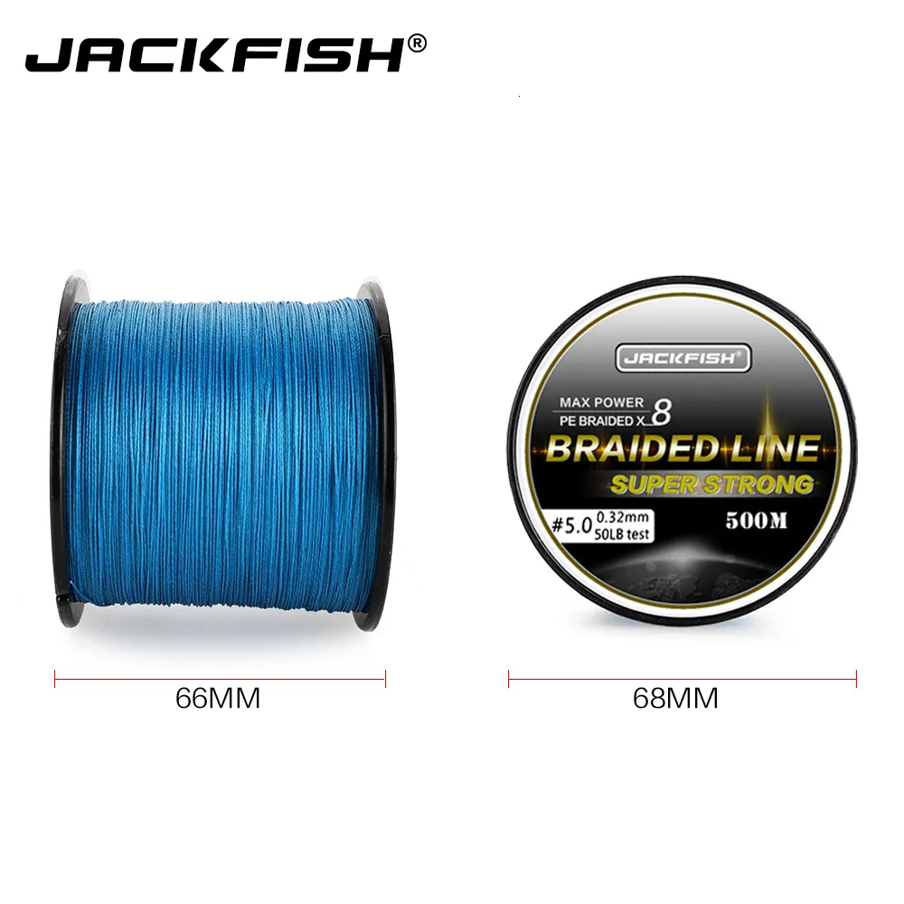 Braid Line JACKFISH 500M 8 Strand Smoother PE Braided Fishing Line 10 80LB  Multifilament Fishing Line Carp Fishing Saltwater With Gift 230403 From  Nian07, $14.01