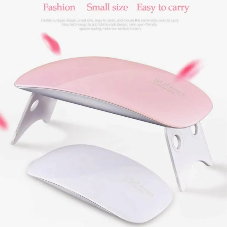 Sun Mini Nail Dryer Lamp 6W Portable USB Charge Nail Gel Polish Manicure Lacquer Tool 45S 60S Timer LED Light Fast Dry Gel7910405