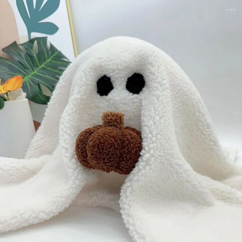 Travesseiro O Fantasma Com Abóbora Boneca de Halloween Lance Acessórios para Carro Kawaii 28X33CM