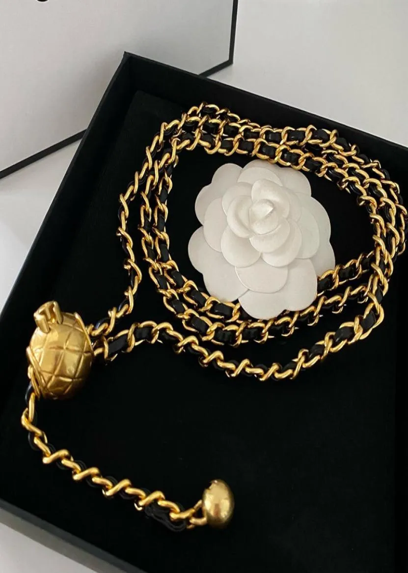 Runway Vintage Riem Ketting Schapenvacht Beroemd Merk Balketting Tailleband Decoratief Gemarkeerd Logo Gouden Link Chain Tailleketting Bel4226643