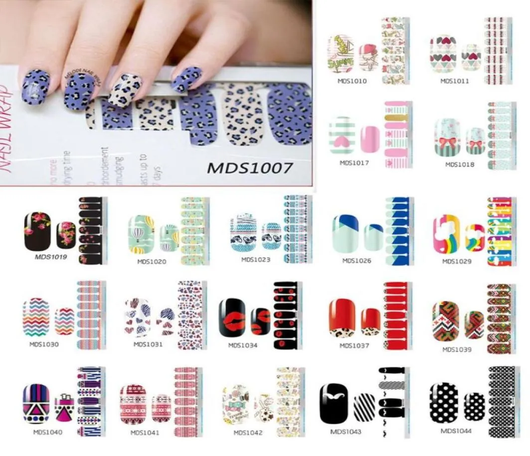 Nail Polish Strips DIY Waterproof Nail Wraps Cute Cartoon Pattern Stickers Patch For Women Art Stickers2080389