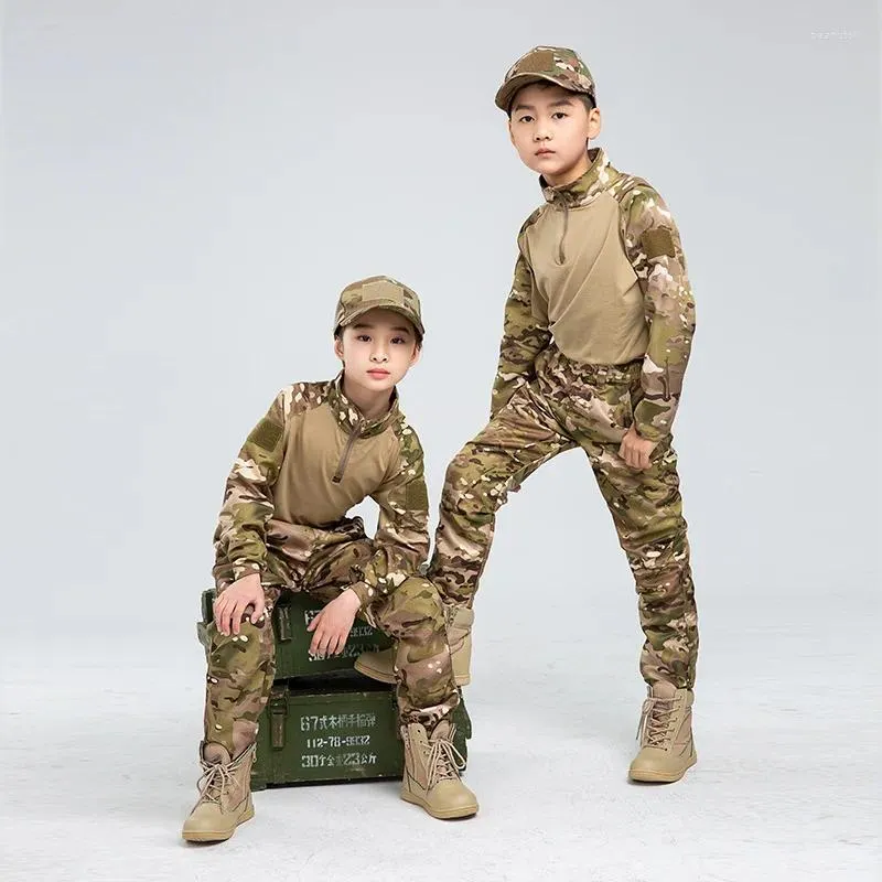 Männer Trainingsanzüge Jüngere Männer Taktische Frosch Anzug Camouflage Outdoor Training Jagd Langarm Sommer Militär Camp Schüler Uniform Männlich