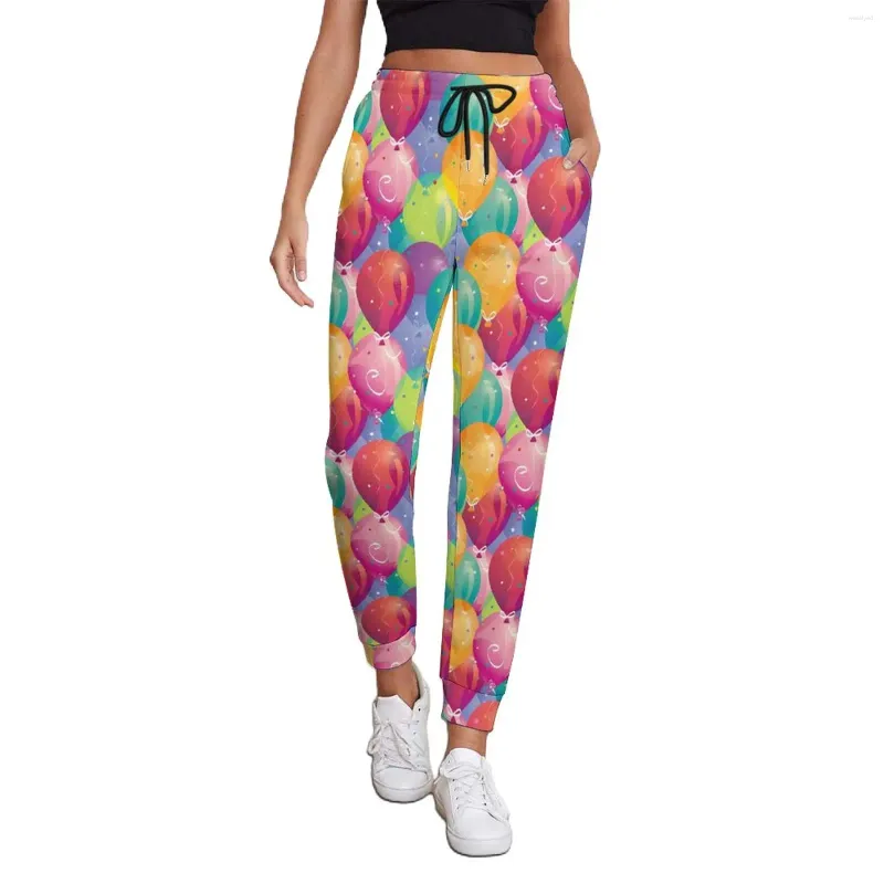 Damesbroeken Feestballon Kleurrijke print Casual grote maten joggingbroeken Herfst Damesontwerp Esthetische broek